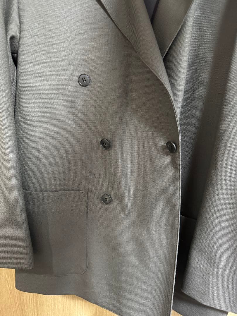 ダークグレー ダブルブレスト テーラードジャケット スティーブン アラン