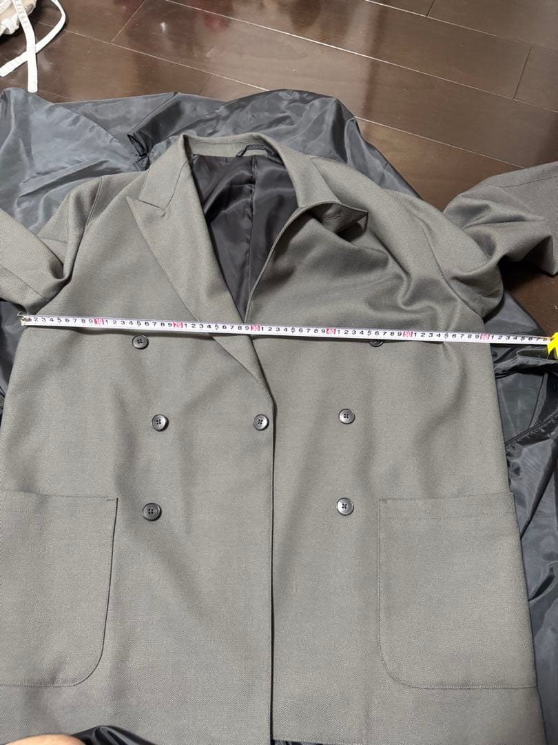 ダークグレー ダブルブレスト テーラードジャケット スティーブン アラン