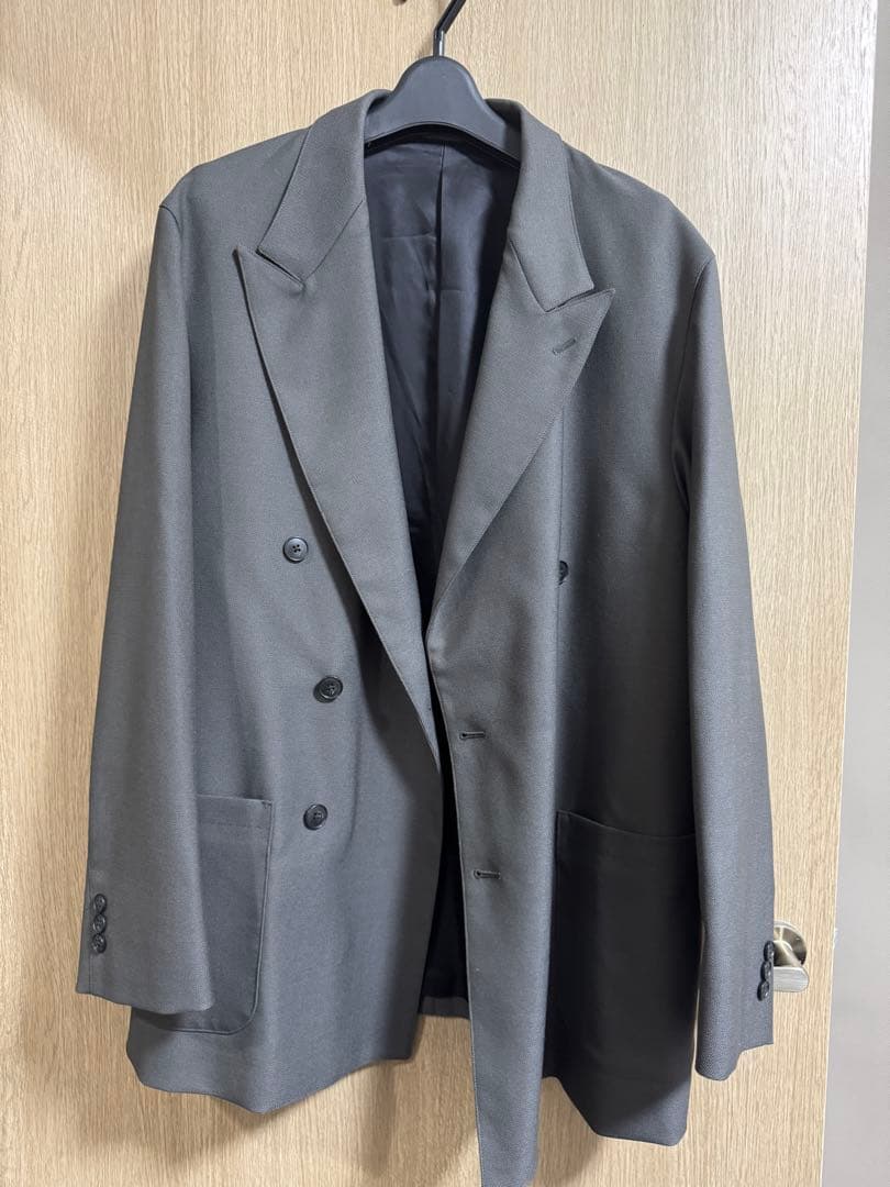 ダークグレー ダブルブレスト テーラードジャケット スティーブン アラン