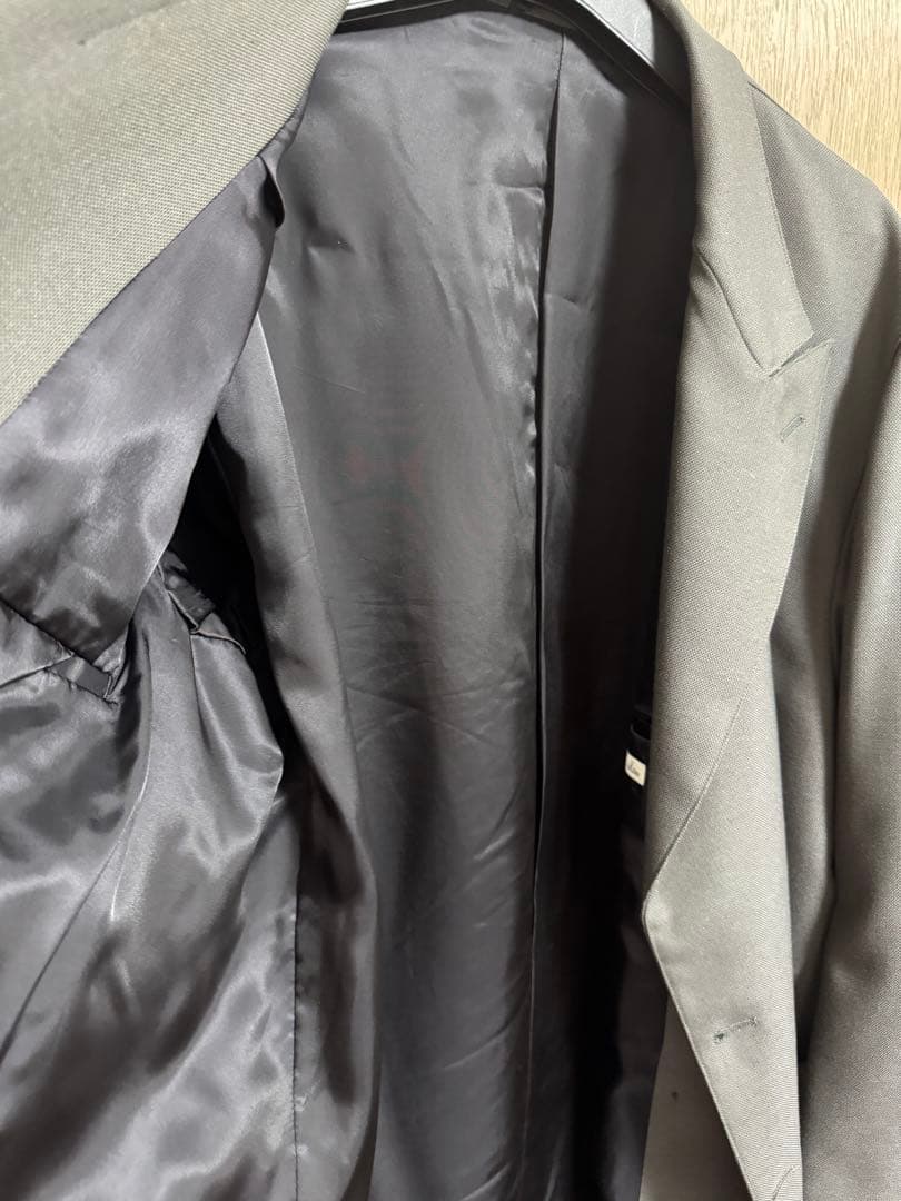 ダークグレー ダブルブレスト テーラードジャケット スティーブン アラン