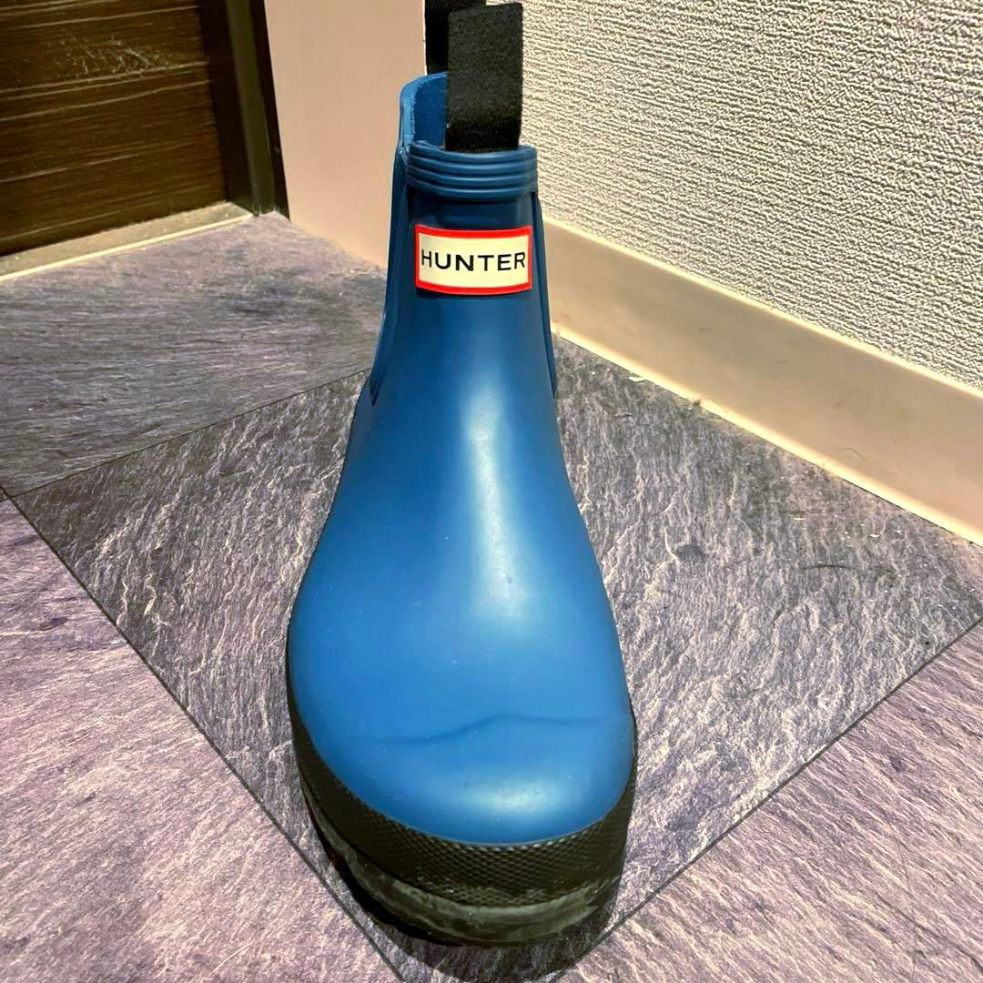 HUNTER/長靴/レインブーツ/ショート/青/24cm/24.5cm/25cm
