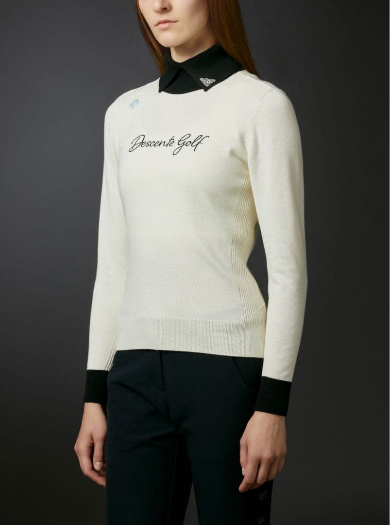 新品♡DESCENTE デサントゴルフ　ニットセーター　リュクス　クリスタル