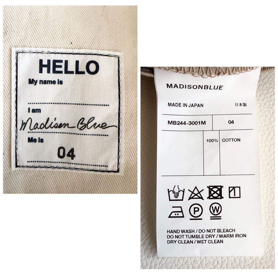 新品タグ付 【マディソンブルー】チノパンツ コットン 日本製 ハイウエスト 04