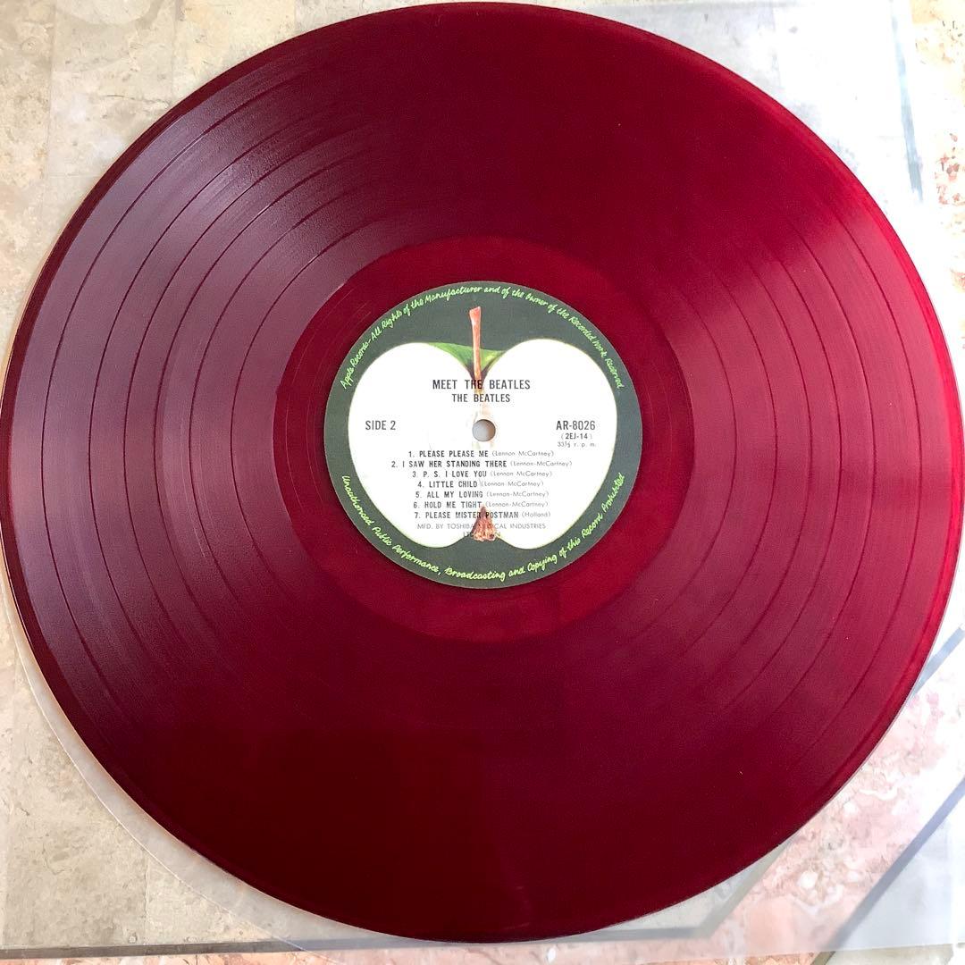 レコード極美! 赤盤 ビートルズ 1969年 補助票付 東芝レコード特典カード付