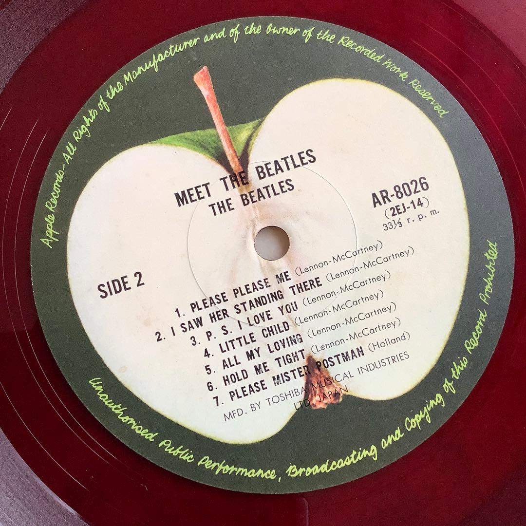 レコード極美! 赤盤 ビートルズ 1969年 補助票付 東芝レコード特典カード付