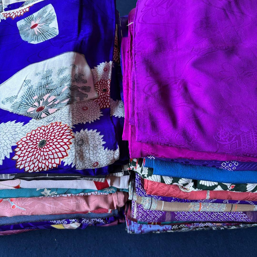 アンティーク着物22枚未仕立て1枚羽織4枚おまとめ売り材料正絹