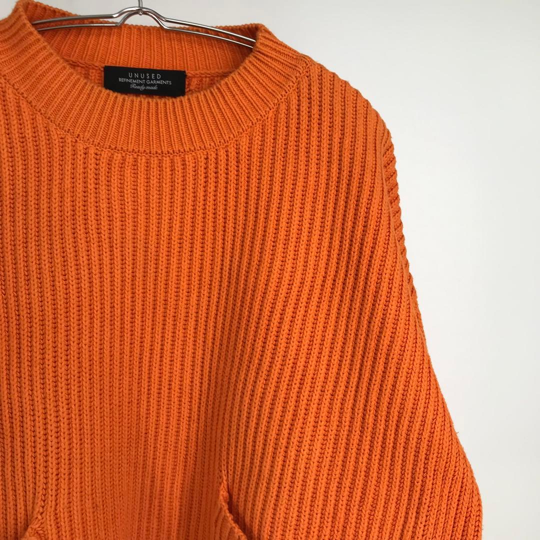 アンユーズド　セーター　2　オレンジ　カシミヤ