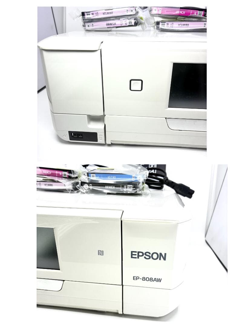 EPSON EP-808AW インクジェットプリンター+純正インク6本 ジャンク