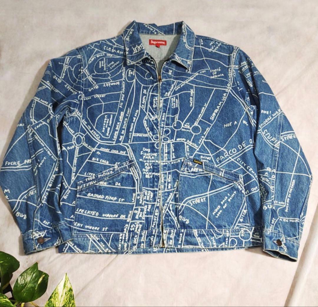 ジャケット・アウター SUPREME 19SS Gonz Map Work Denim Jacket