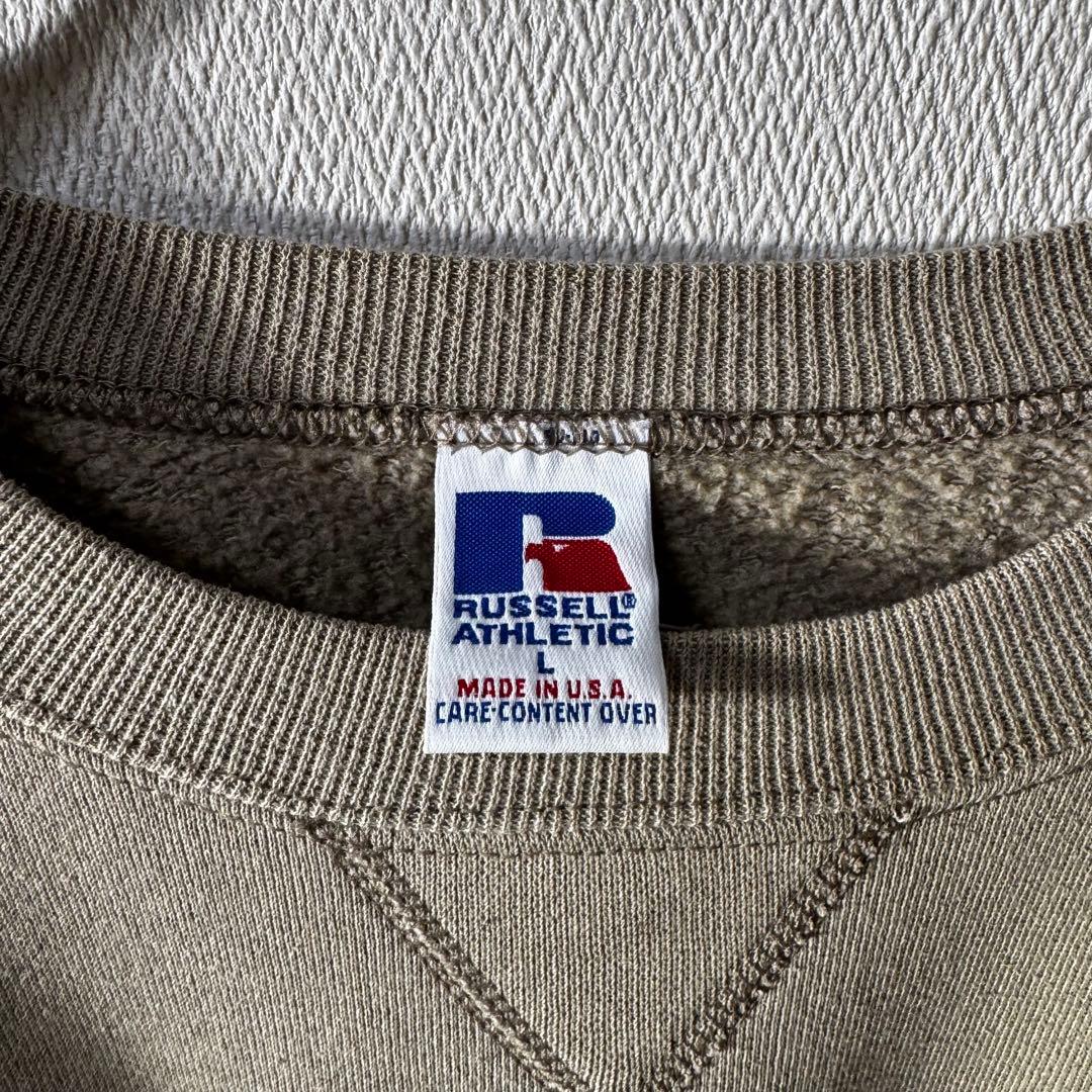 西*8様 激レア‼️90s USA製 RUSSELL PLAIN 無地 前V ベ