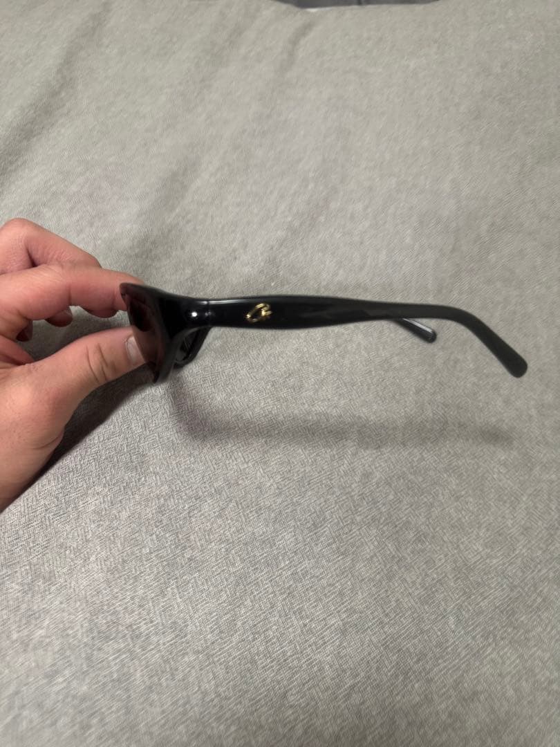 corteiz ブラック サングラス ケース付き