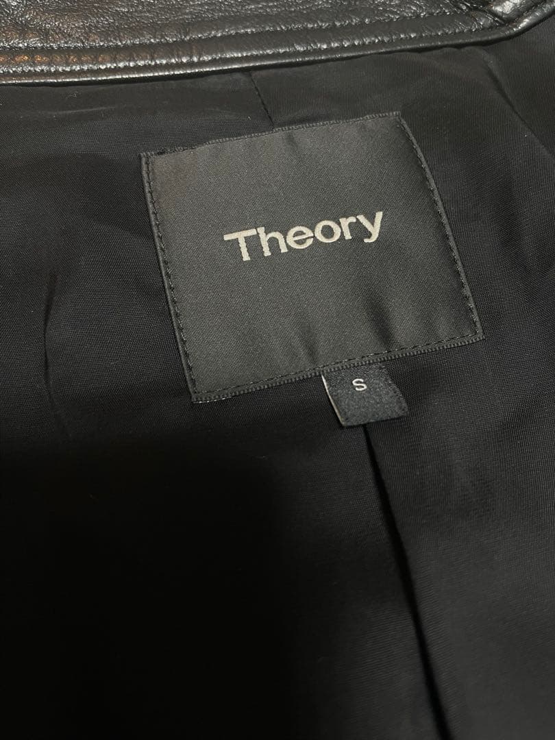 美品◆Theory◆シングルライダースジャケット　ラムレザー