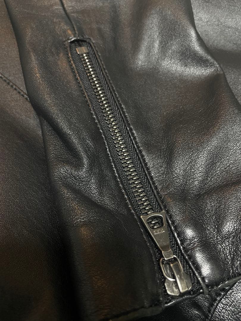 美品◆Theory◆シングルライダースジャケット　ラムレザー