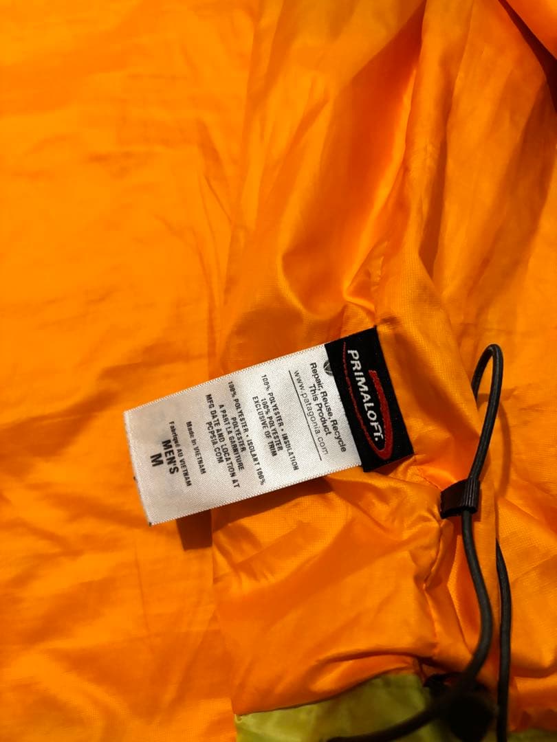 パタゴニア ナノパフジャケット プリマロフト ライトグリーン メンズMサイズ