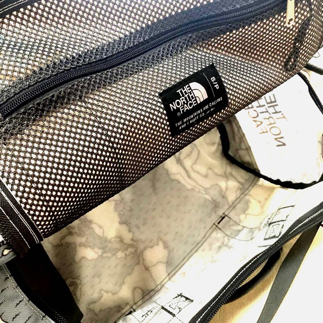 THE NORTHFACE 地図柄　ブルー／ホワイト ダッフルバック
