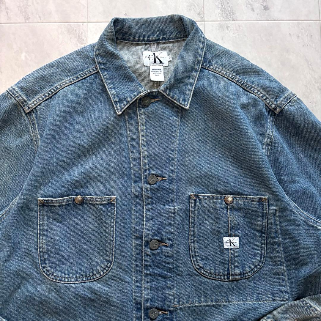 【Vintage】カルバンクライン デニムカバーオール 90s 00s Lサイズ