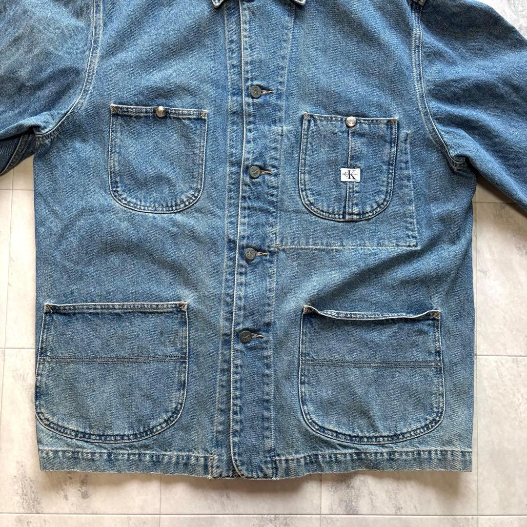 【Vintage】カルバンクライン デニムカバーオール 90s 00s Lサイズ