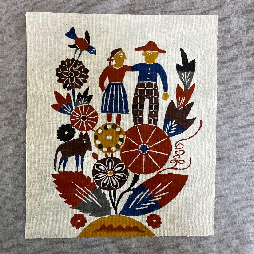 柚木沙弥郎　型染め　仲良し　 大（37✖️44）