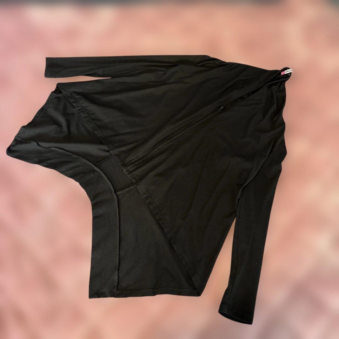 ヨウジヤマモト　ストレッチ　ジップアップ　ブラウス