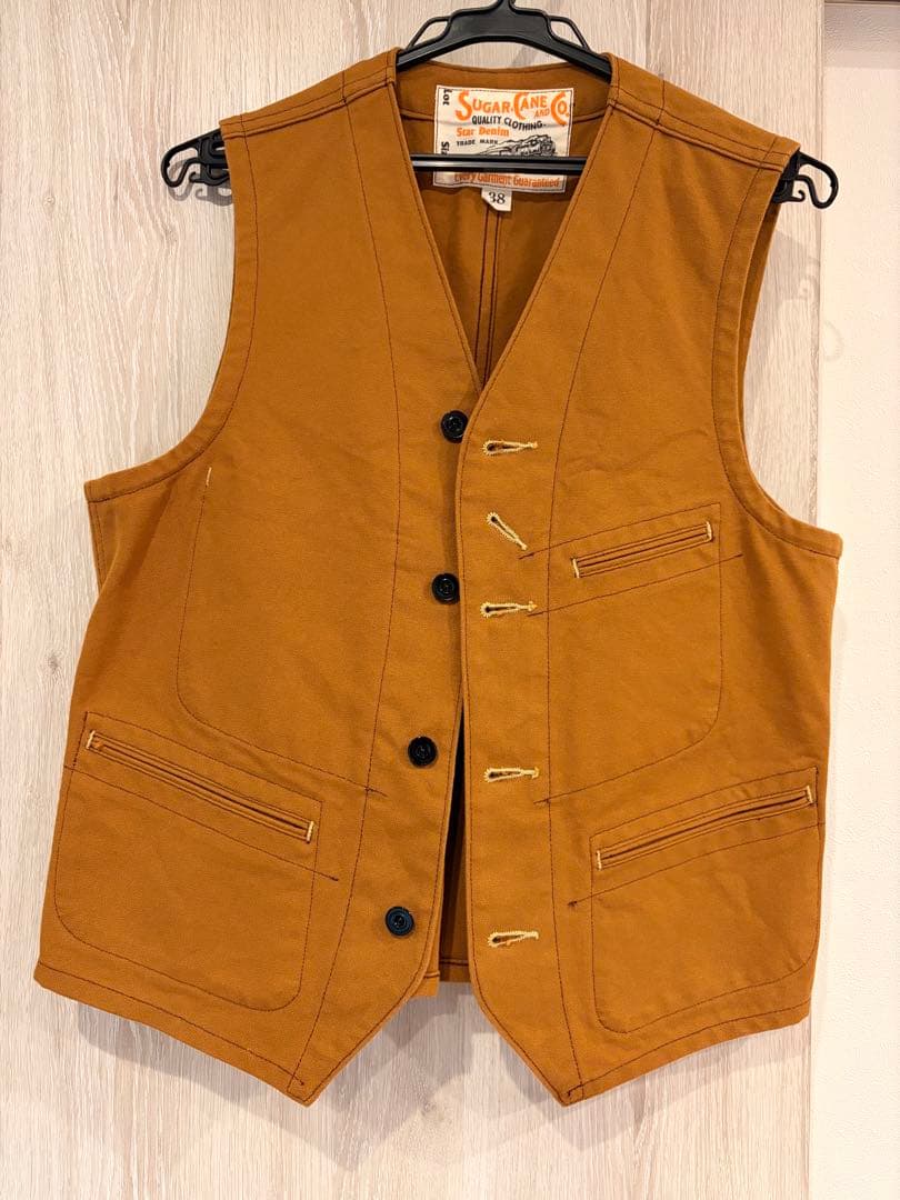 シュガーケーン　ブラウンダックワークベスト