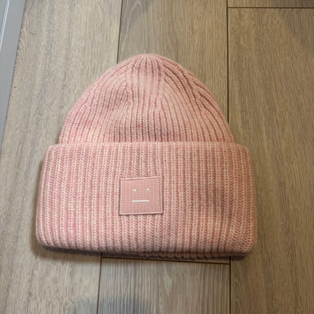 Acne studious フェイスパッチ ビーニー ニット帽