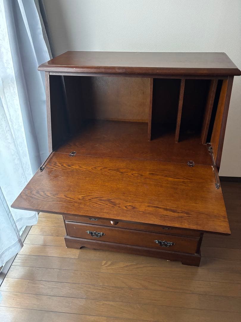 【送料込み】越後家具★ライティングデスク★美品　民芸★ライティングビューロ★高級