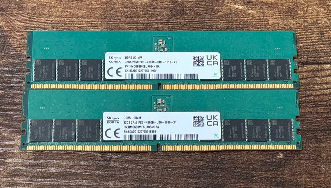SK hynix DDR5-4800 2Rx8 64GB(32GBx2枚)