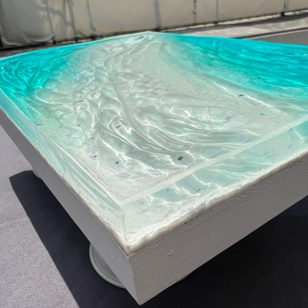 【レジンアート】波紋アート／Ｂ４パネル／オーシャンアート／枠なし