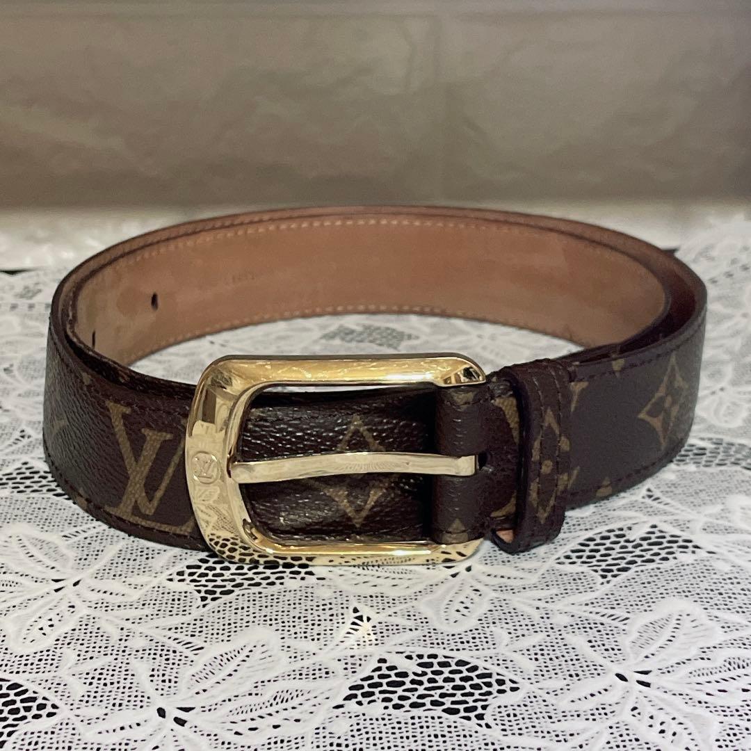 Louis Vuitton ルイヴィトン モノグラム レザーベルト ユニセックス