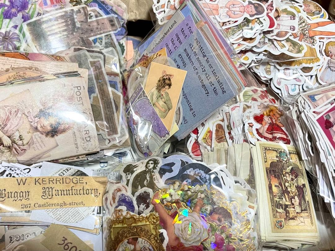 【大量】コラージュ素材 まとめ売り 整理　最後の箱！