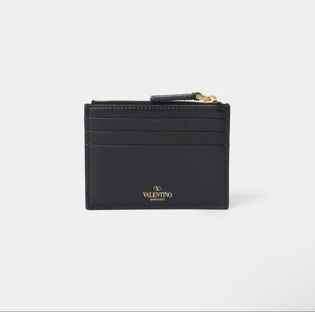 VALENTINO GARAVANI ローマンスタッズ レザーカードケース