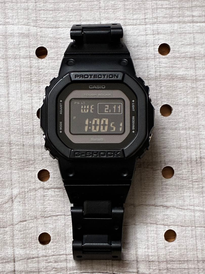 【美品】G-SHOCK gw-b5600bc カスタム社外軽量コンポジットベルト