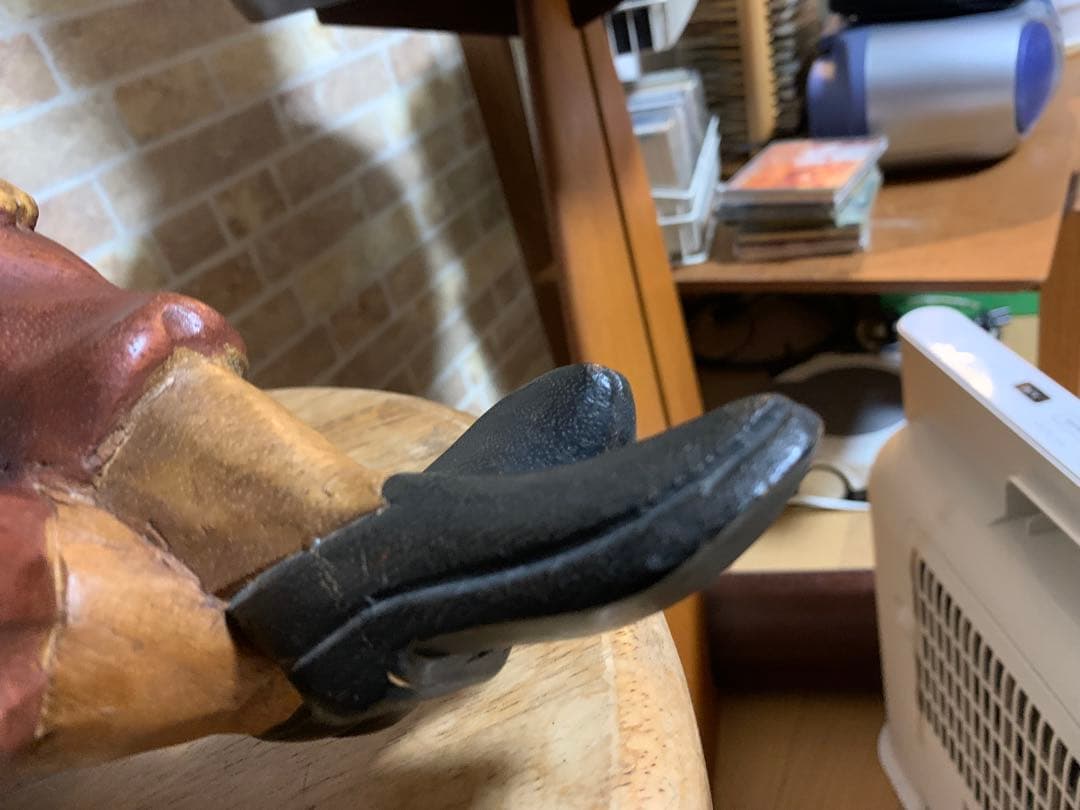 タンタンの冒険の木製彫刻 約30cm