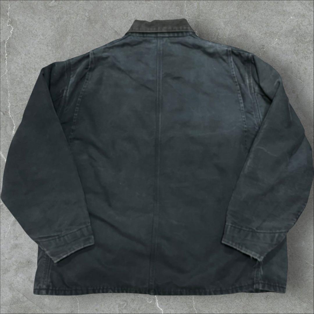 90s USA製 カーハート チョアコート フェード カバーオール 黒