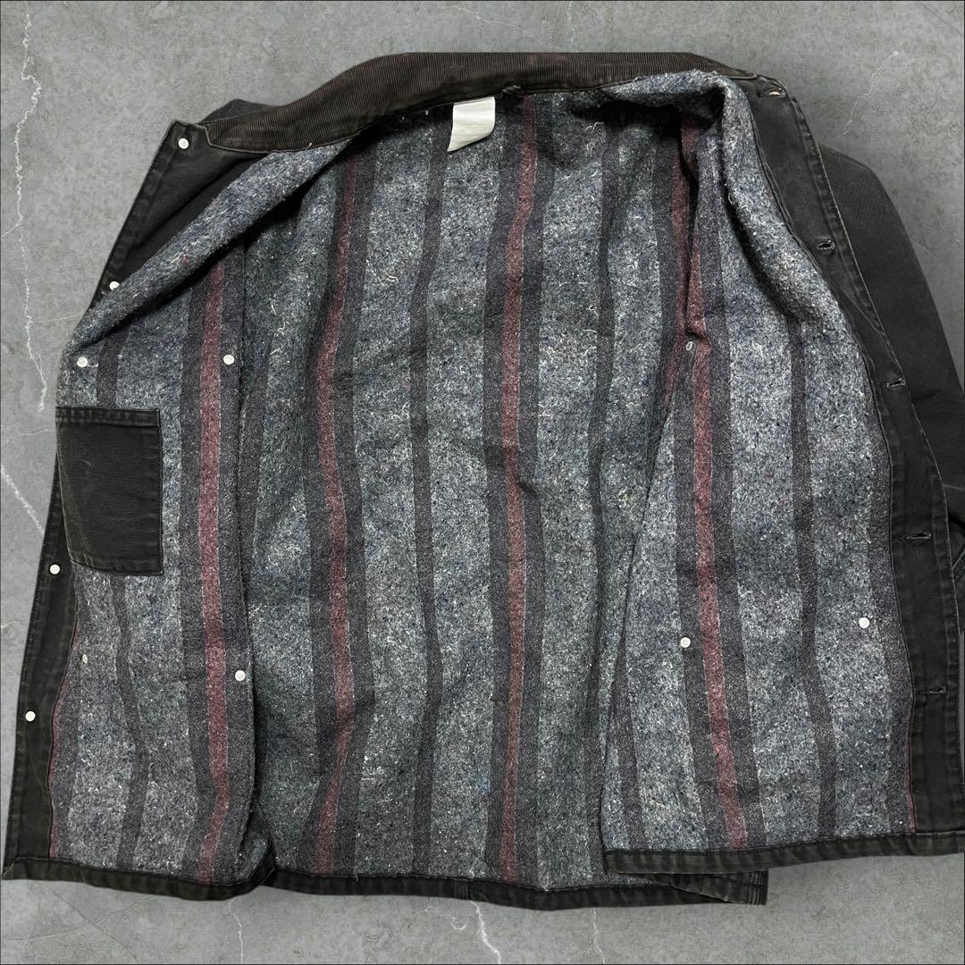 90s USA製 カーハート チョアコート フェード カバーオール 黒