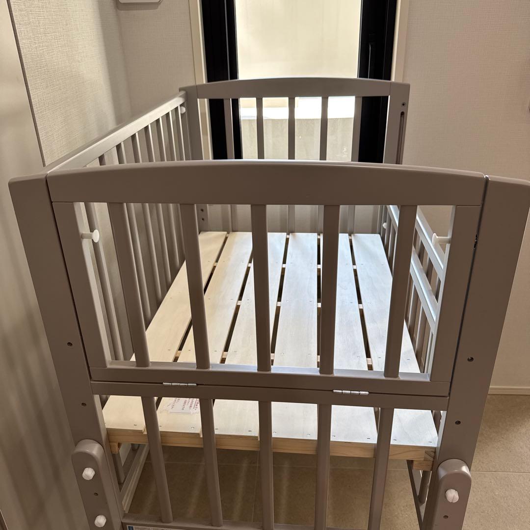 【Kura 】ノモック　wオープンハイタイプ ミニベビーベッド