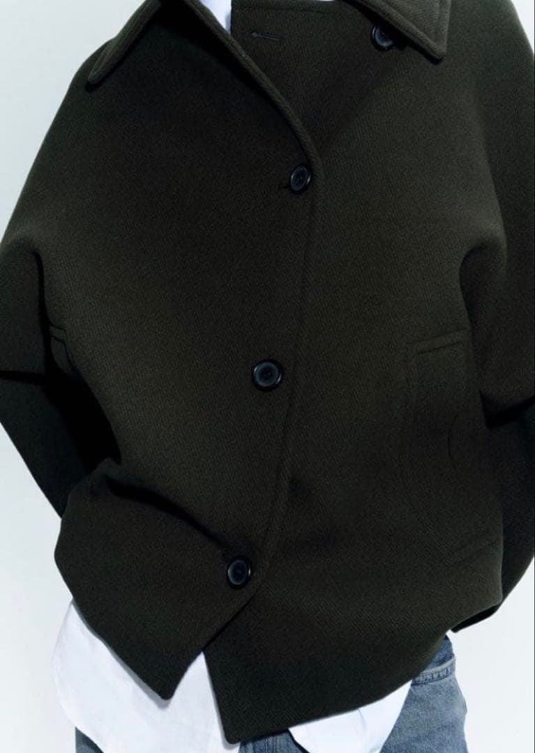 ZARA MANTECO オーバーサイズウールコート23AWブラックXXS