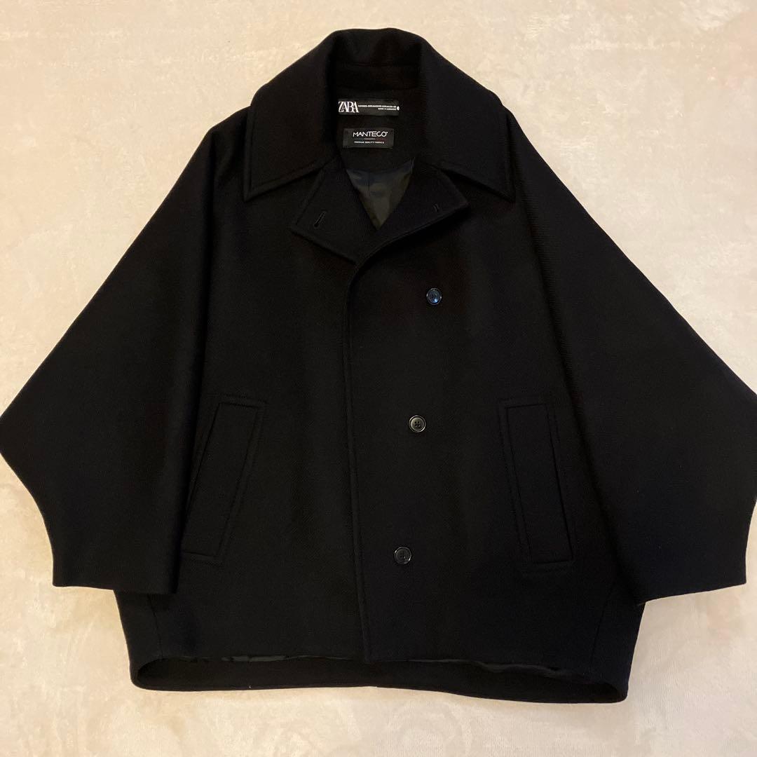 ZARA MANTECO オーバーサイズウールコート23AWブラックXXS