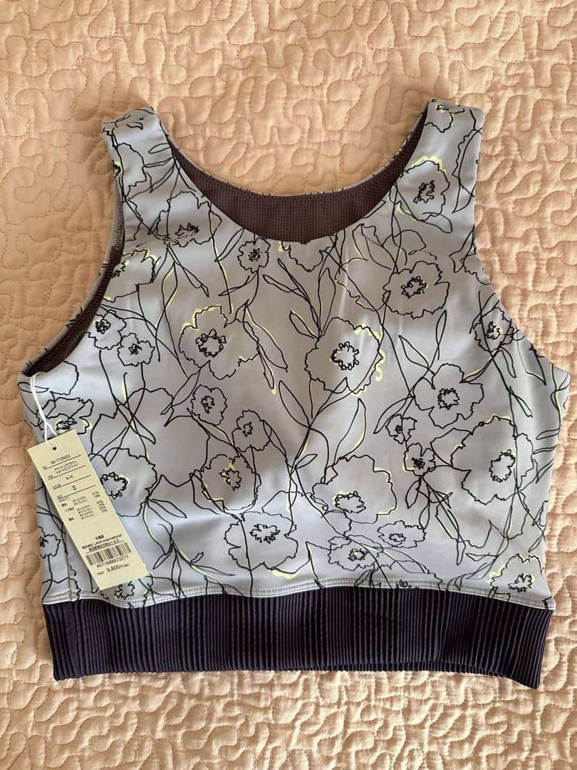 【SUKALA】ドローイングフラワーショートタンクトップ