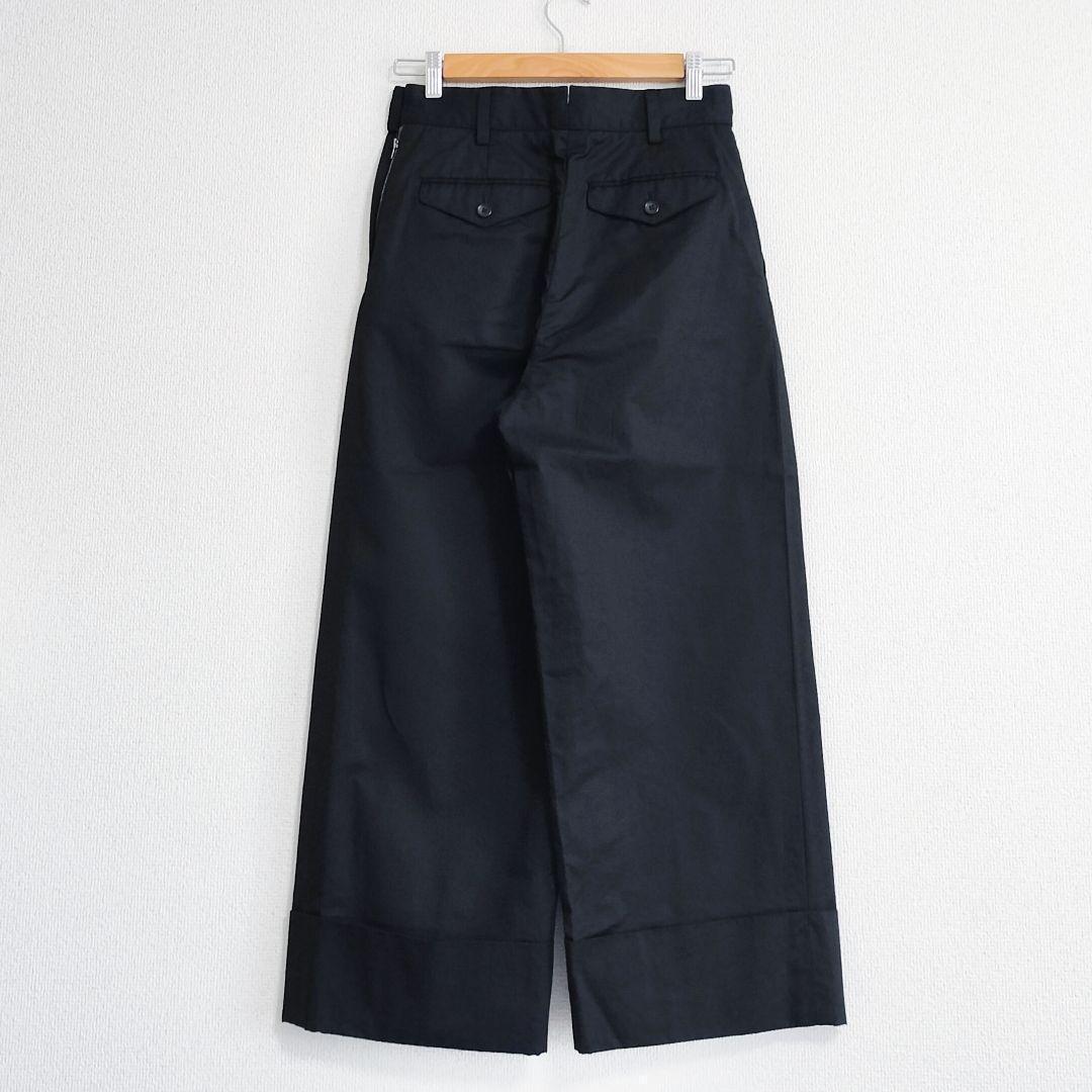 美品 MARGARET HOWELL コットンリネン ツイルパンツ 黒 Ⅰ