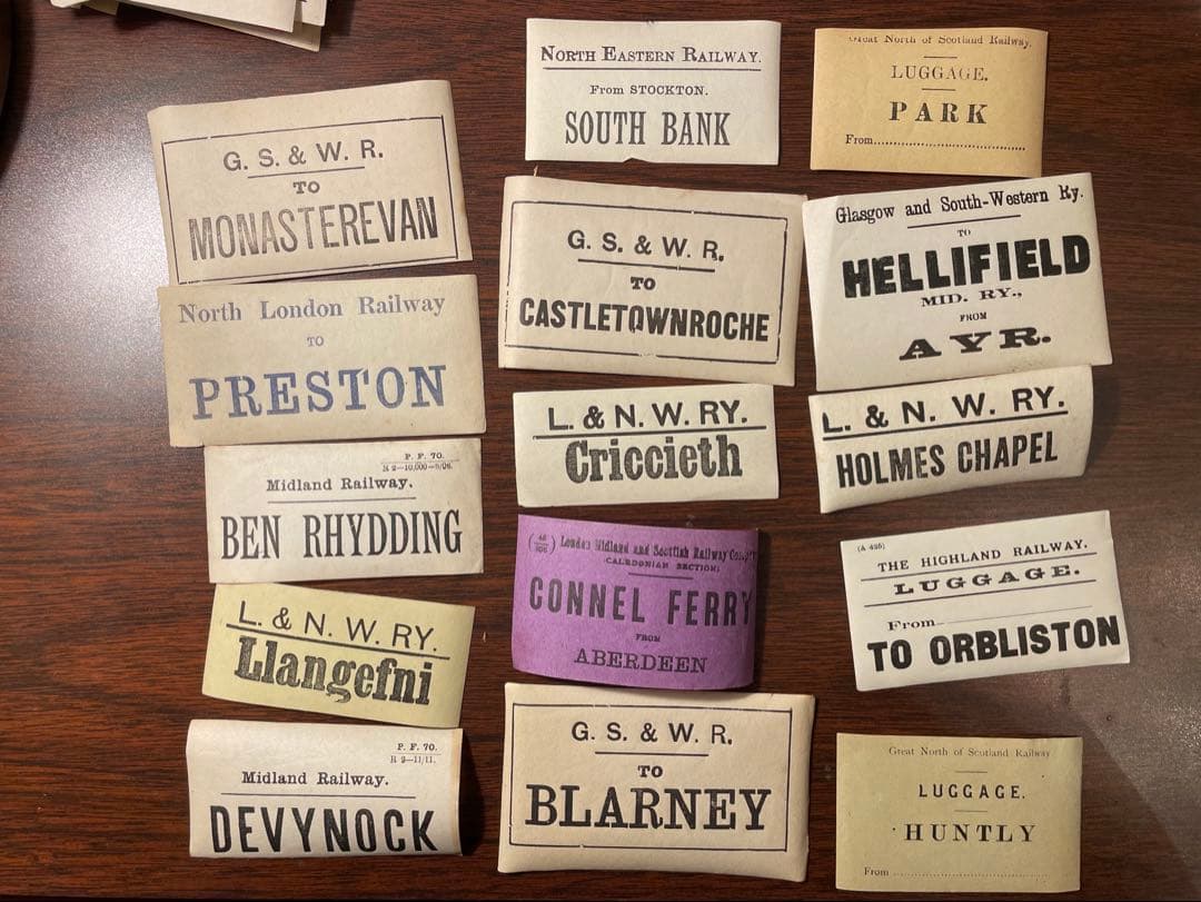 海外　鉄道荷物札　レアな水のりタイプ　30枚 ヴィンテージ　チケット