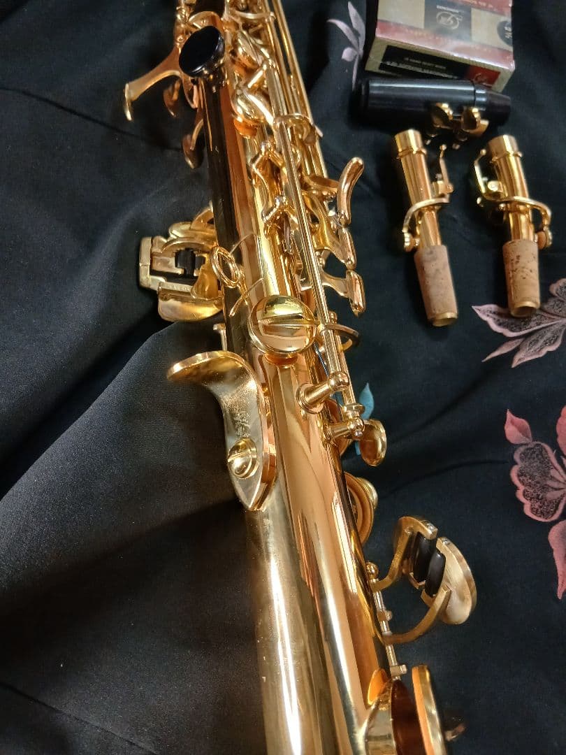 ソプラノ　サックス　無銘ノーブランド　音だしOK　超美品　！