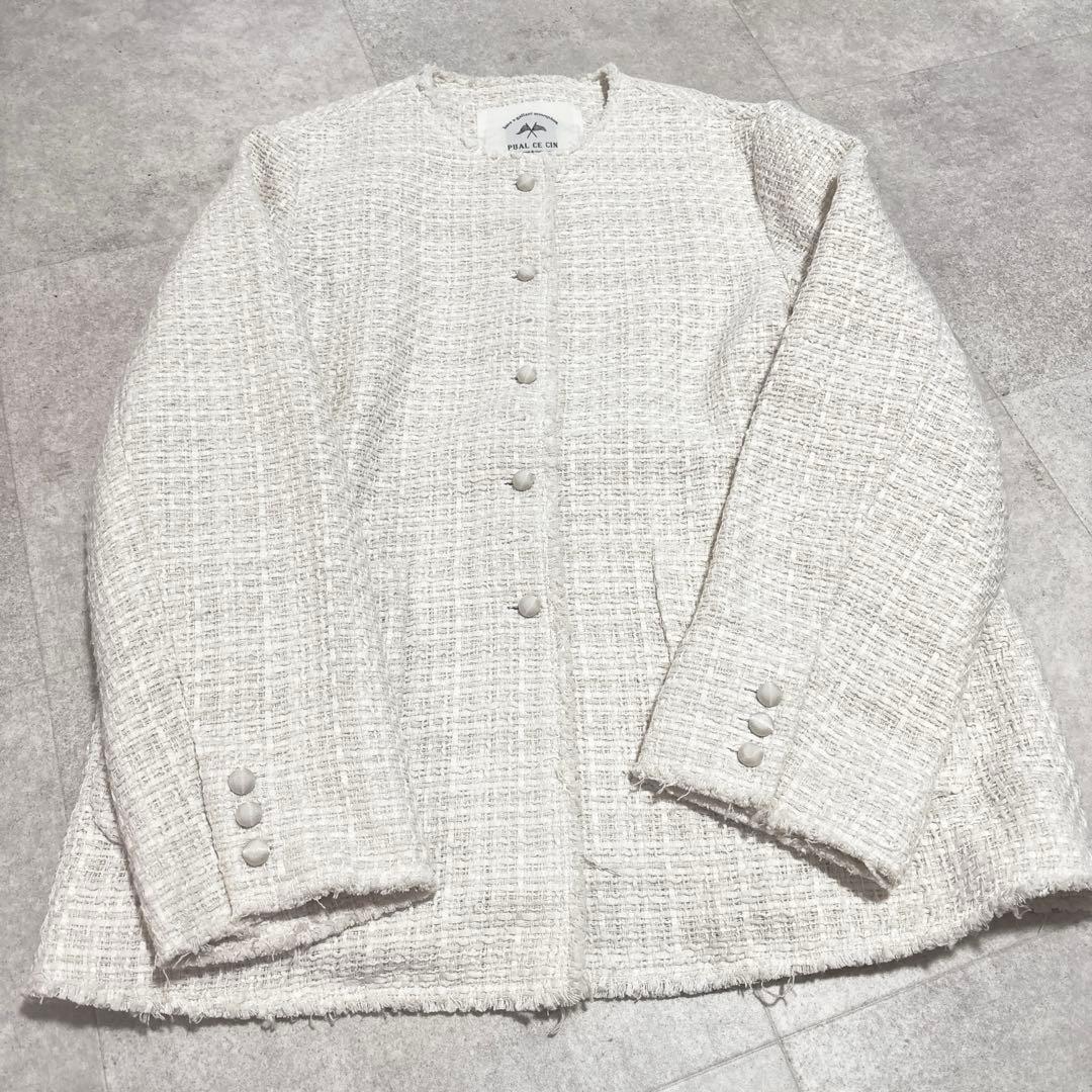 ノーカラージャケット ピュアルセシン