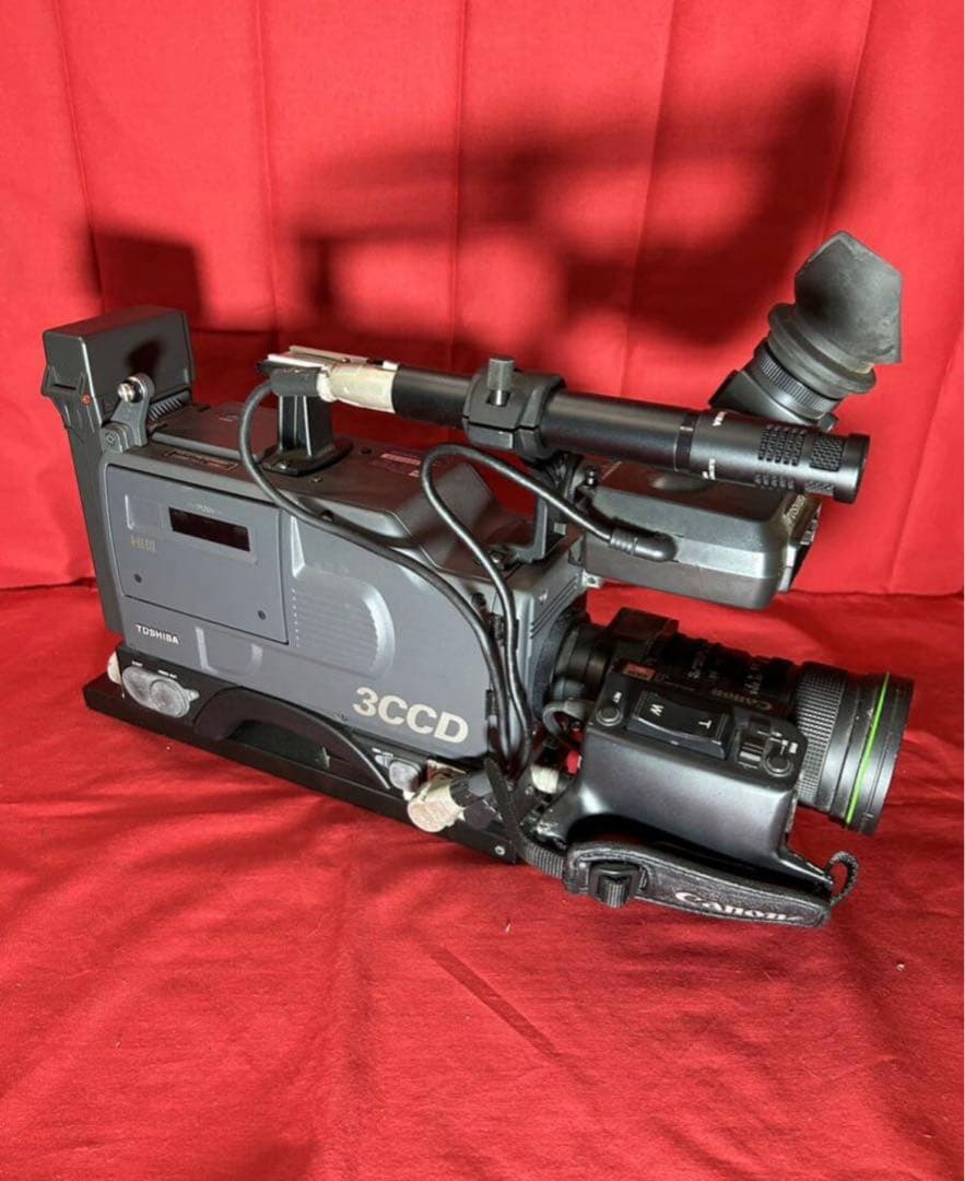 ジャンク TOSHIBA業務用Hi-8ビデオカメラ Canonレンズ定価110万