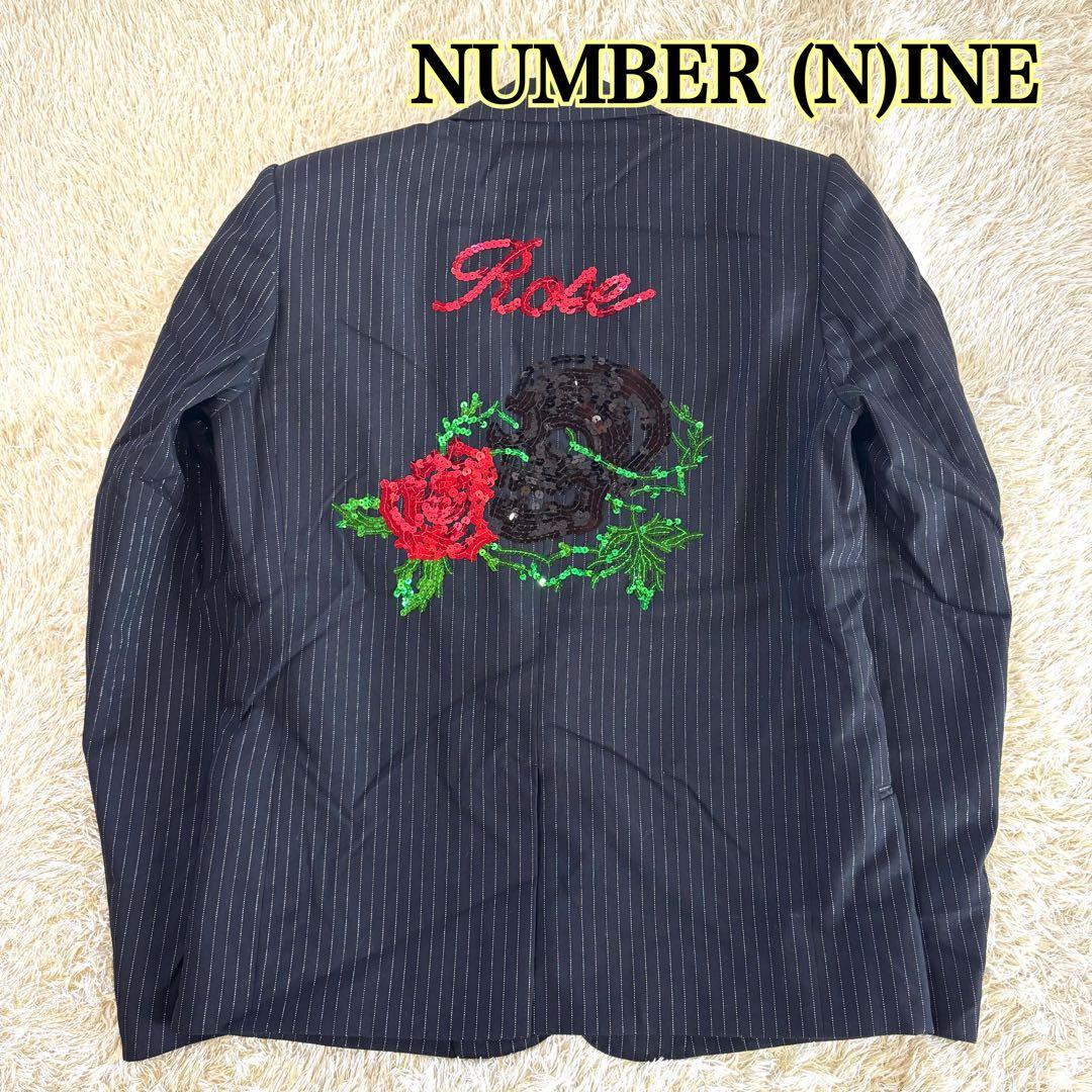 ナンバーナイン テーラードジャケット ガンズ期 06SS 薔薇 スパンコール