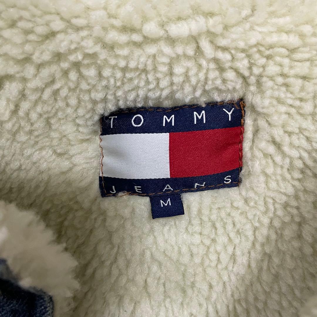   トミー　ボアデニムジャケット フラッグロゴ　 M