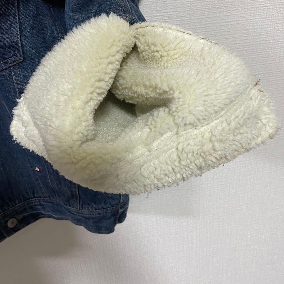   トミー　ボアデニムジャケット フラッグロゴ　 M