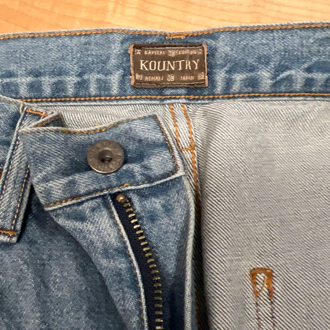 KAPITAL 14ozデニム ショートパンツ スタッズリメイク 36サイズ