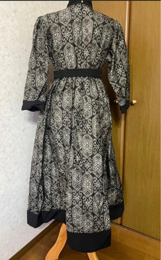 大島紬　着物リメイクワンピース