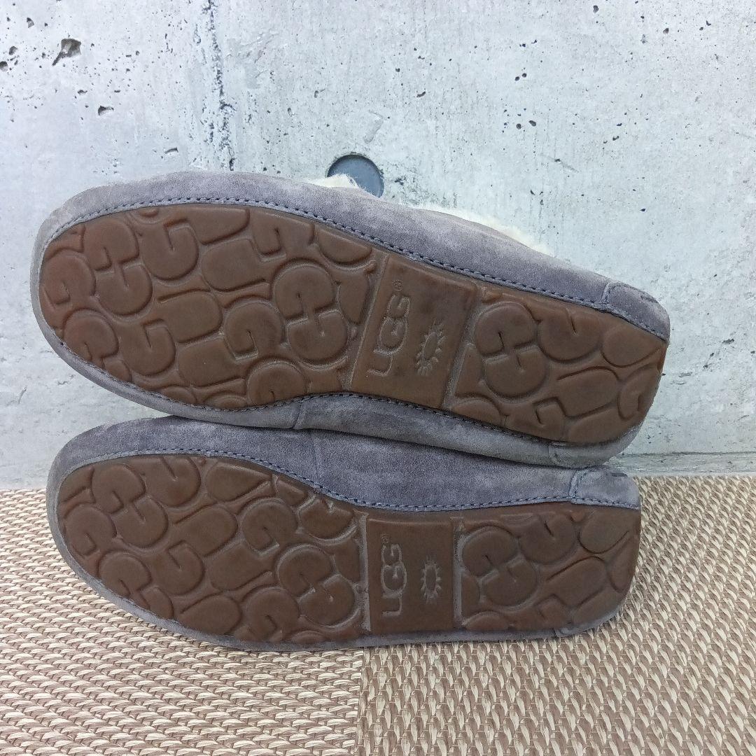 【極美品】UGG アグ アレーナ モカシン ムートンブーツ23cm グレー